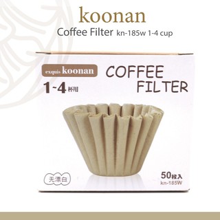 Hillkoff : กระดาษกรองกาแฟดริปรูปถ้วยเค้ก 1-4 cups Koonan:KN-185W Filter Paper