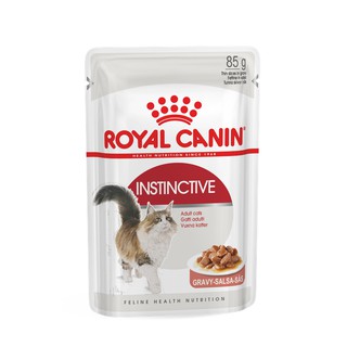 5 ซอง 100 บาท Royal Canin โรยัลคานิน Instinctive Pouch อาหารเปียกสำหรับแมวโตรูปร่างดี 85กรัม