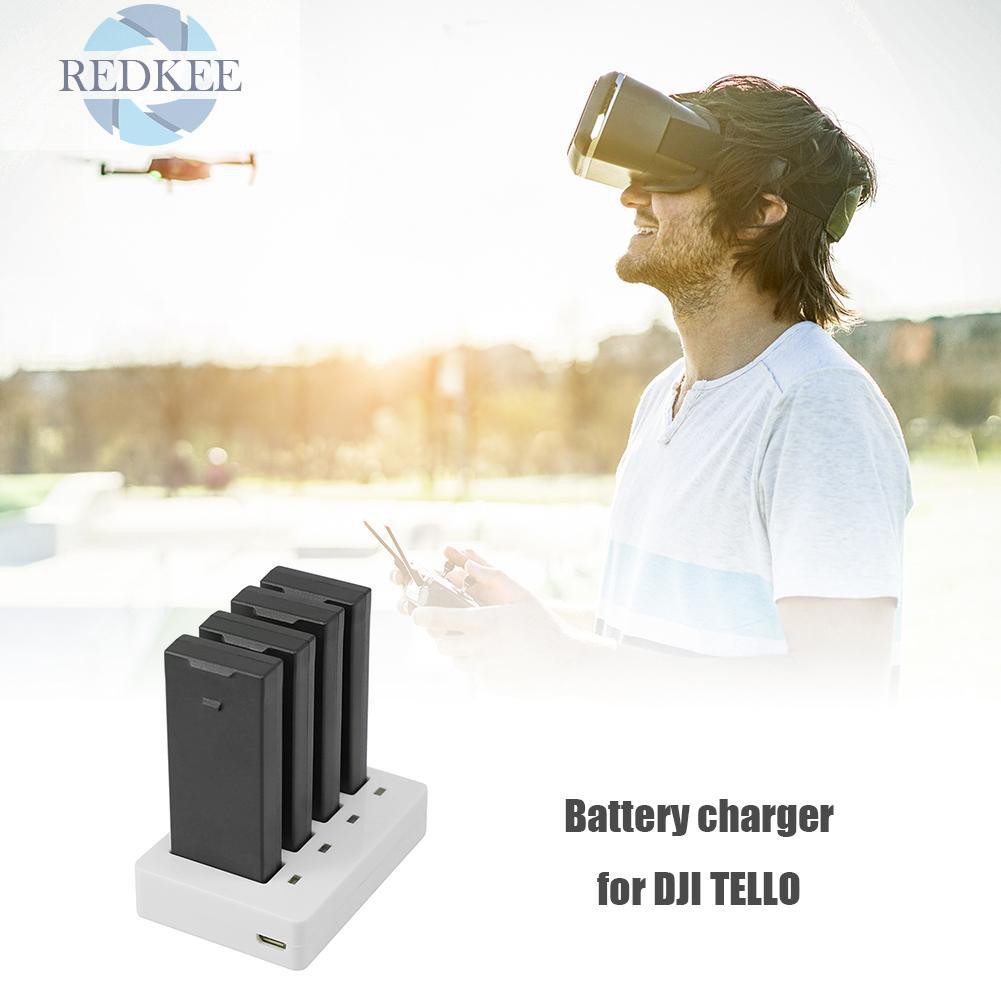 redkee 4 in 1 usb hub ที่ชาร์จแบตเตอรี่สําหรับ dji tello rc drone # s4 #6