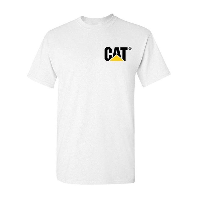 tshirtเสื้อยืดคอกลมฤดูร้อนเสื้อยืด พิมพ์ลายกราฟฟิคโลโก้ Caterpillar เหมาะกับของขวัญวันเกิด สไตล์คลาสสิก สําหรับผู้ชายSto