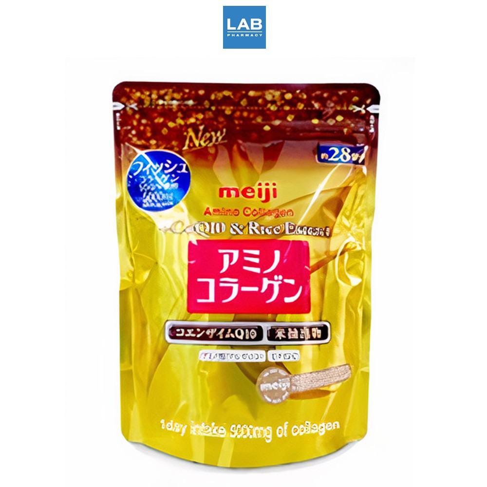 Meiji Amino Collagen Gold + CoQ10 &amp; Rice Germ Extract 196 g. - เมจิ อะมิโน คอลลาเจน โกล โคคิวเท็น และ สารสกัดจากจมูกข้าว