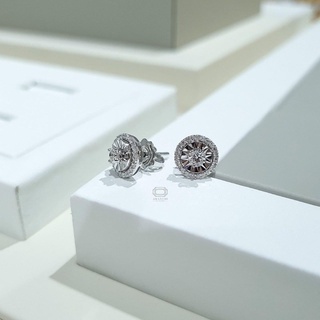 💎Amantio Diamond💎ต่างหูเพชรแท้ น้ำ99(E Color)18K✨White Gold✨เพชรแท้ทองแท้