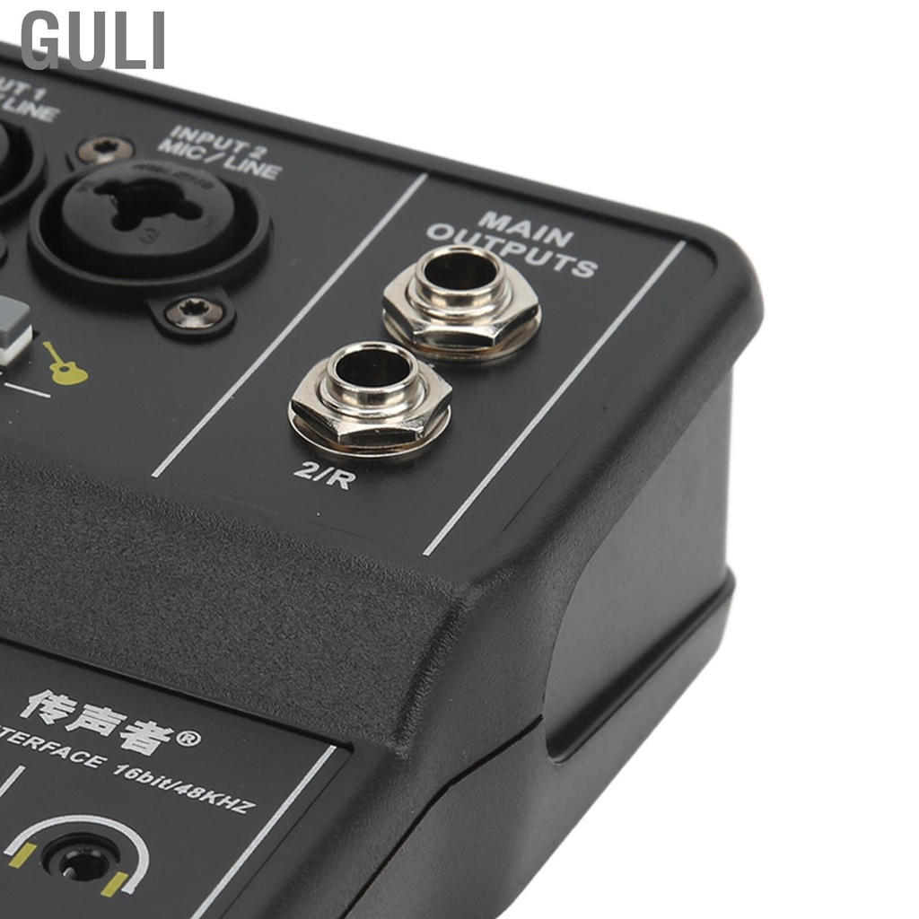 Guli 2 Channels Mixer USB 48V Sound Mixing Console For Music Recording ...