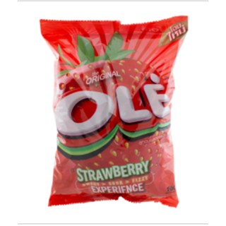 โอเล่ลูกอมรสสตรอเบอร์รี่ 280กรัม Ole Candy Strawberry 280g.ขนมขบเคี้ยว ของทานเล่น ของหวาน