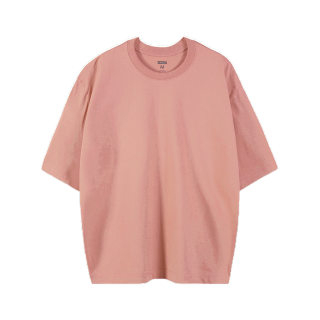 Yuedpao Oversize ผ้าหนาทรงสวย ยับยากรีดง่าย รับประกันไม่ย้วย 2 ปี เสื้อยืดโอเวอร์ไซส์ เสื้อยืดสีพื้น สี Dusty rose