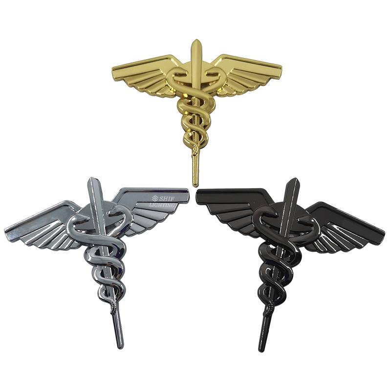 สติกเกอร์โลหะ ลายโลโก้ Star of Life EMS EMT WHO 3D สีทอง สําหรับติดตกแต่งรถยนต์ 1 ชิ้น