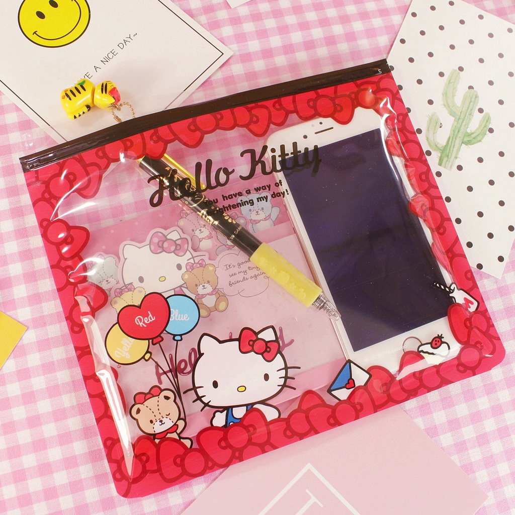 Hello kitty Packing Ziplock Bag Cute Melody Student Stationery Small Storage Bag Sealed Bag