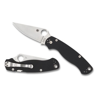 มีดพับ Spyderco ParaMilitary2 Folding Knife S45VN Plain Blade, Black G10 Handles (C81GP2)