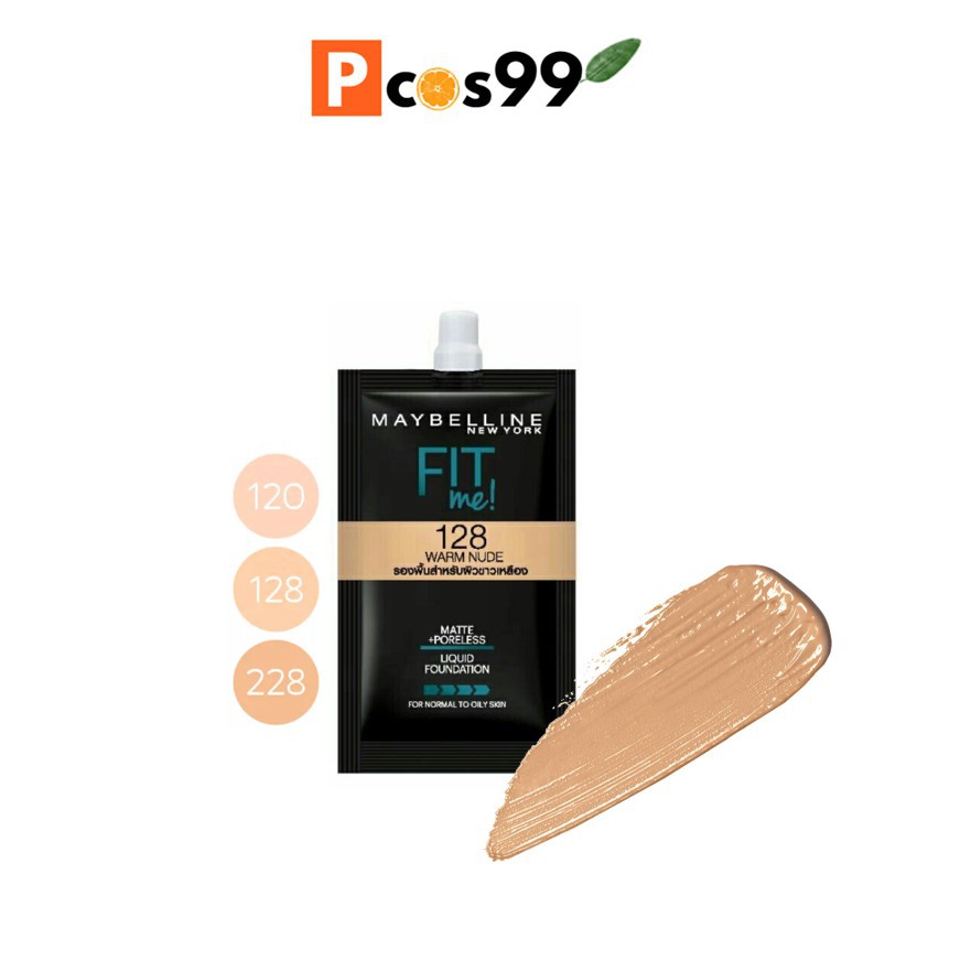 maybelline mascara ลิปจิ๋ว 🔥เมเบอลีน🔥 แบบซอง Maybelline FIT ME! Matte+Poreless Liquid Foundation 5ml