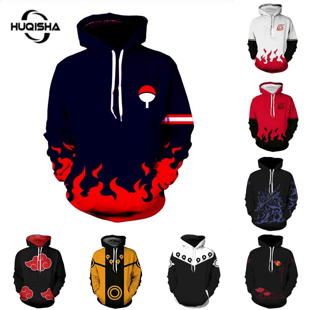 Akatsuki 3D Hoodie Unisex คลาสสิกสบายๆ Naruto Jacket Uchiha Itachi Sweatshirtsshirt แฟชั่น Streetwea