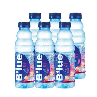 Blue Drink with Vitamin Playful Peach flavor 500ml. Pack of 6 bottles.