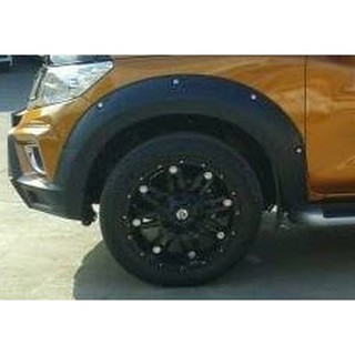 คิ้วล้อ6นิ้ว Nissan Navara 2014-2016 มีน็อต (รุ่น4WD) รุ่น4ประตู,Cab สีดำด้าน