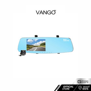 VANGO  รุ่น M50 กล้องติดรถยนต์ ชนิดยึดกับกระจกมองหลัง กระจกใส สีเงิน หรูหรา จอใหญ่ ชัดที่มืด