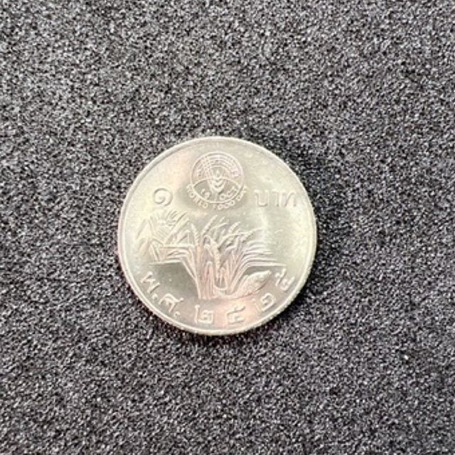 เหรียญ 1 บาท เนื่องในวันอาหารโลก (FAO รวงข้าว) ปี 2525