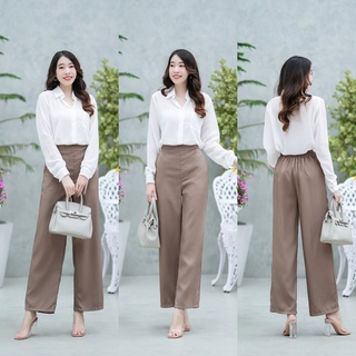 hbstation.shop เสื้อผ้าผู้หญิง ชุด Set 2 ชิ้น  สีน้ำตาล พร้อมส่ง