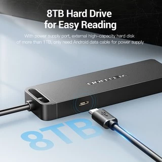 Vention ฮับ 5Gbps USB 3.0 4 พอร์ต ความเร็วสูง สําหรับเครื่องพิมพ์ แล็ปท็อป PC Xbox PS5 Surport Charging