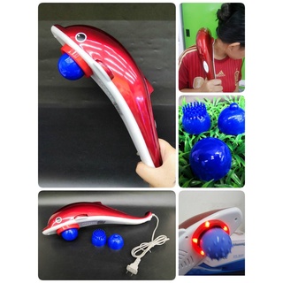 เครื่องนวดมือถือปลาโลมา มีอินฟราเรดในตัว  Massager พร้อมหัวปรับนวด 3 แบบ นวดสลายไขมัน ผ่อนคลาย ลดเซลลูไรท์