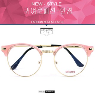 Fashion แว่นตากรองแสงสีฟ้า รุ่น M korea A 1277 สีชมพูตัดทอง ถนอมสายตา (กรองแสงคอม กรองแสงมือถือ) New Optical filter