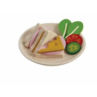 PlanToys 3612 SANDWICH ของเล่นไม้ชุดแซนวิชของเล่นเด็ก 2  ขวบ