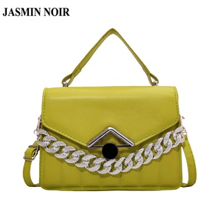 Jasmin NOIR กระเป๋าถือ กระเป๋าสะพายไหล่ พิมพ์ลายทาง สายโซ่ สําหรับผู้หญิง