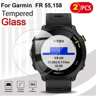 2PCS Garmin Forerunner 55 Screen Protector Garmin FR185 Tempered Glass Garmin FR55 9H Anti-Scratch Clear Glass Garmin Forerunner 55 ฟิล์มรักษาหน้าจอ