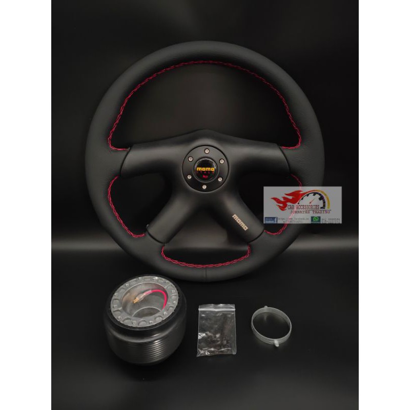 MOMO 4 SPOKE หนัง PVC SIP BOSKIT TOYOTA PROTON PERODUA
