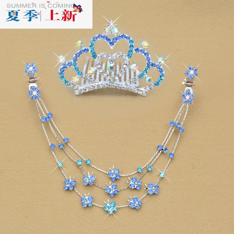 Crystal Diamond Hairpin Headdress Children Girl Hair Ornament Forehead