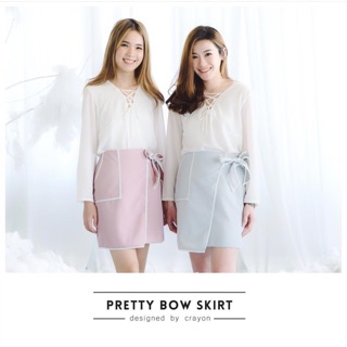 Pretty bow skirt from Crayonbrand ของใหม่ 100%