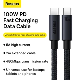 Baseus 100W USB C เป็น USB C สายเคเบิล สําหรับ iPhone 15 PD ชาร์จเร็ว สายชาร์จ สําหรับ Macbook iPad Samsung Huawei Xiaomi