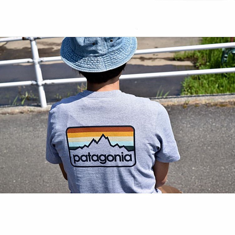 เสื้อยืดแขนสั้น ผ้าฝ้ายแท้ พิมพ์ลาย Patagonia Bata Daily Commuting สไตล์ญี่ปุ่น สําหรับกลางแจ้ง