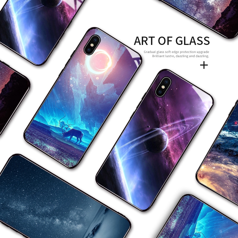 Huawei Y6P Y5P Y6S Y9S Y5 2018 Y6 Pro 2019 Prime 2020 เคสหัวเว่ย สำหรับ Case Fantasy Space Aurora Moon Starry Elk เคส เคสโทรศัพท์ เคสมือถือ #8