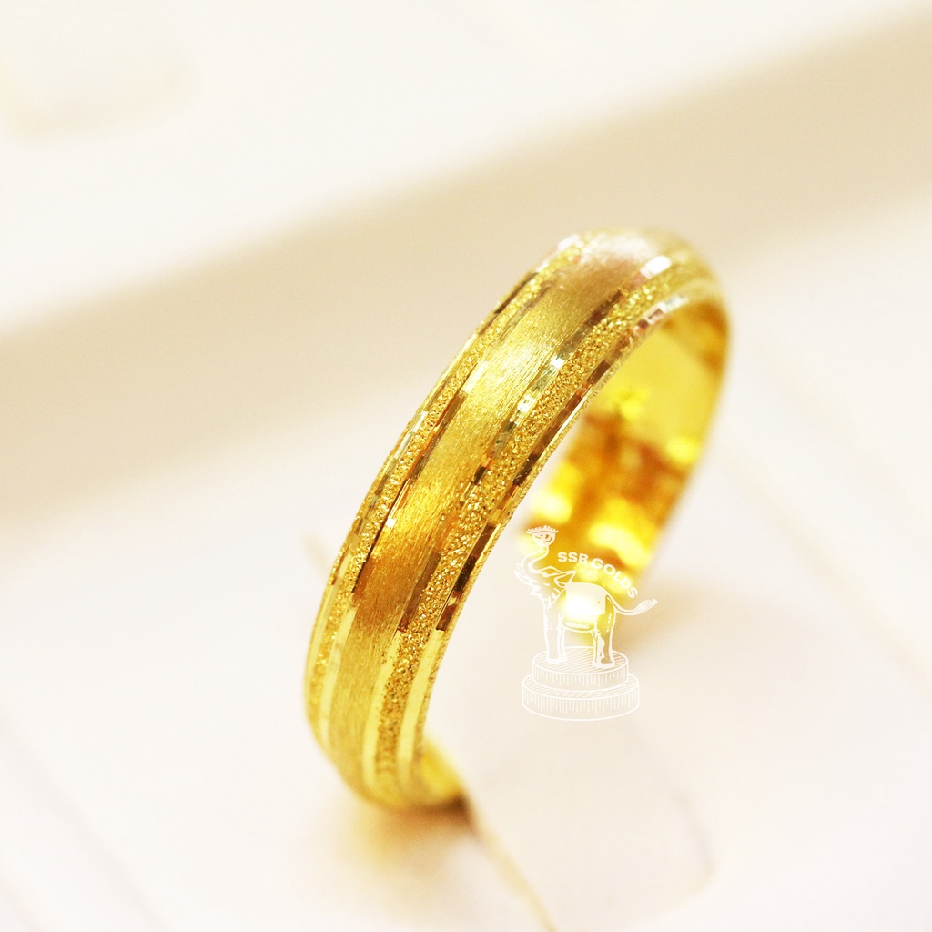 แหวนทองครึ่งสลึง ลายขนแมว ทอง 96.5% ทองแท้ ขายได้ จำนำได้ มีใบรับประกันทองแท้ (ผ่อน0%ผ่านบัตรเครดิต)