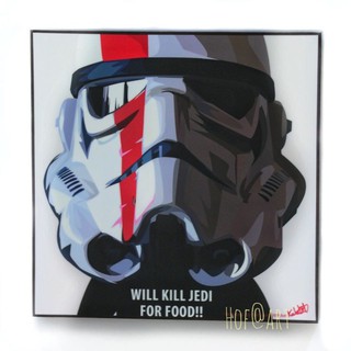 Stormtrooper #3 สตอร์มทรูปเปอร์ Star Wars สตาร์วอร์ส รูปภาพ​ติด​ผนัง​ pop art แต่งบ้าน ของขวัญ กรอบรูป​ โปสเตอร์