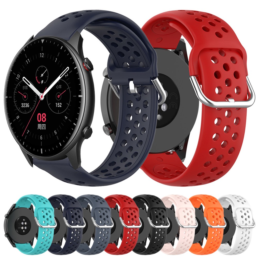 สายซิลิโคนทดแทนสําหรับ Huami Amazfit GTR 4 3 Pro 2 / Balance 2 / Cheetah Pro / GTR Mini / Active 2