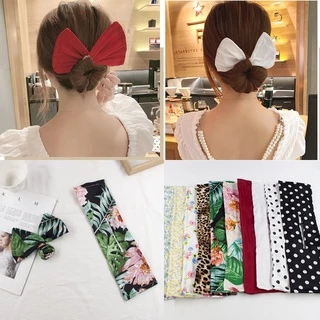 Bun Hair Tie พิมพ์ผ้า Twister คลิปผม Bun เชือกผม Twist Bun เครื่องมืออุปกรณ์เสริมผม