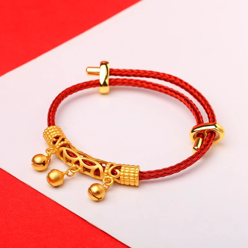 สร้อยข้อมือ สร้อยคอ จี้กระดิ่ง เล็ก สีแดง สไตล์เวียดนาม thumbnail 5