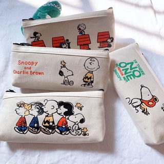 กระเป๋าดินสอ กระเป๋าเครื่องเขียน กระเป๋าดินสอ ผ้าแคนวาส ลายการ์ตูน Snoopy จุของได้เยอะ สําหรับเด็ก