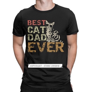 เสื้อยืด พิมพ์ลาย Best Cat Dad Ever สไตล์ฮาราจูกุ คริสต์มาส สําหรับผู้หญิงS-5XL