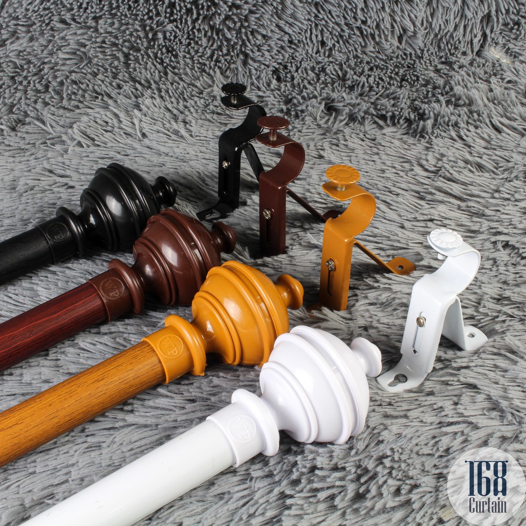 อุปกรณ์ ตกแต่งบ้าน ราวผ้าม่าน รางม่าน(หัวกลมจุก) รางขนาด26มิลลิเมตร สามารถติดตั้งได้เอง ราคาถูก