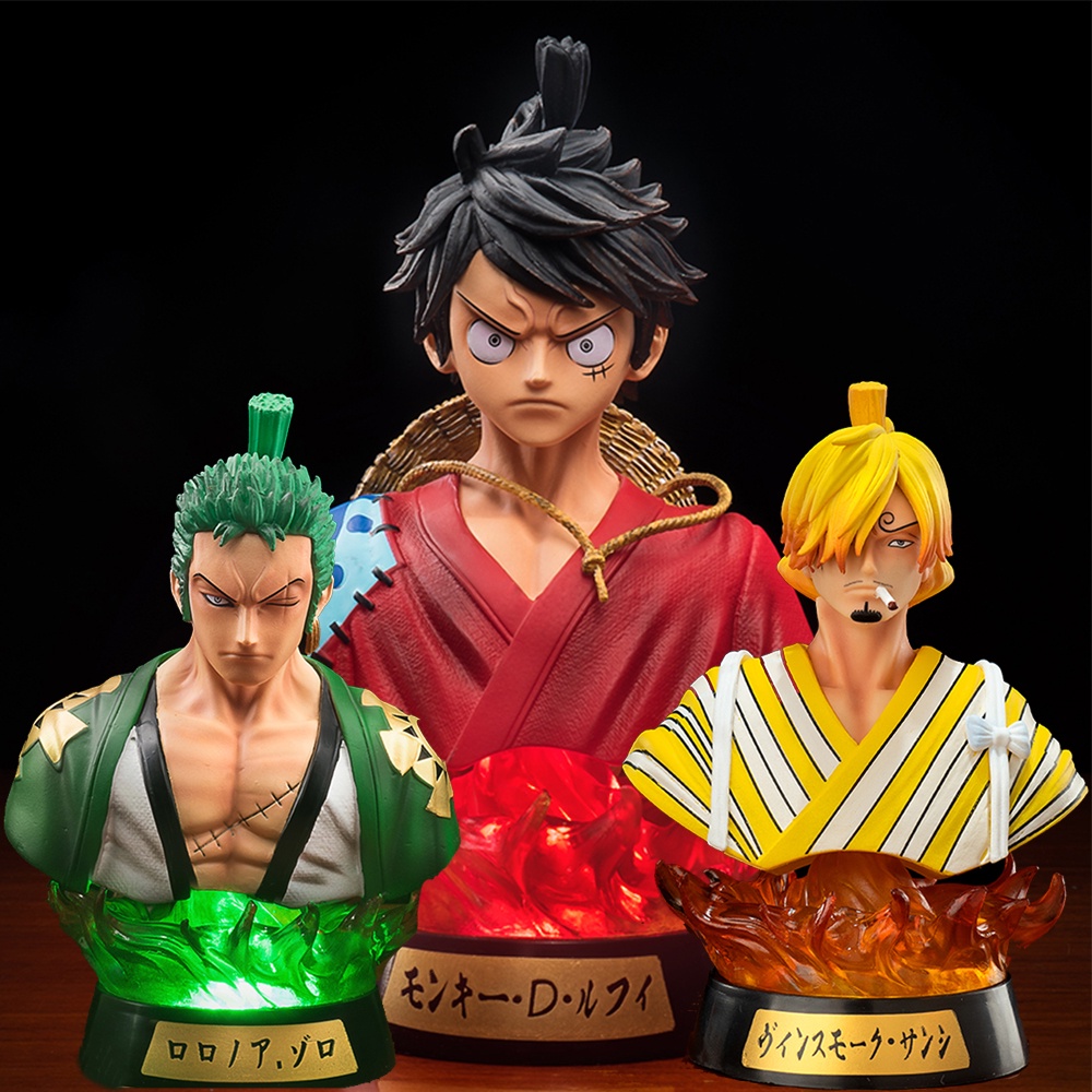 【local Stock】anime One Piece Figure One Piece Roronoa Zoro Luffy Bust Pvc Action Figure Toys One 1000