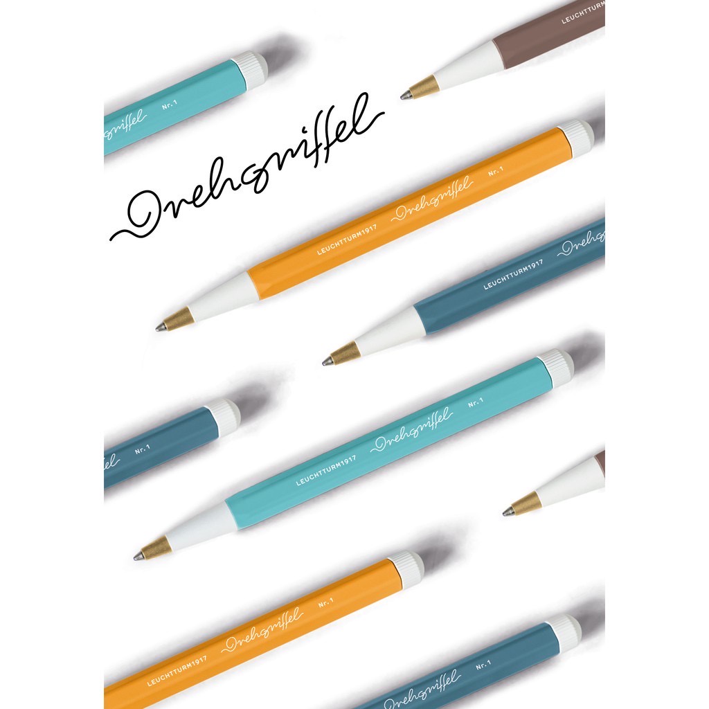 Leuchtturm1917 Drehgriffel Nr.1 Twist Pen Medium Ballpoint ปากกาลูกลื่นเดรกริฟเฟย์ ไส้สีน้ำเงิน