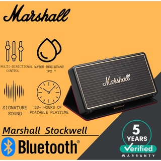 ✨กทม.พร้อมส่ง✨ลำโพงพกพา Marshall Stockwell ลำโพง Bluetooth ลำโพงไร้สาย เครื่องขยายเสียง—Black gold