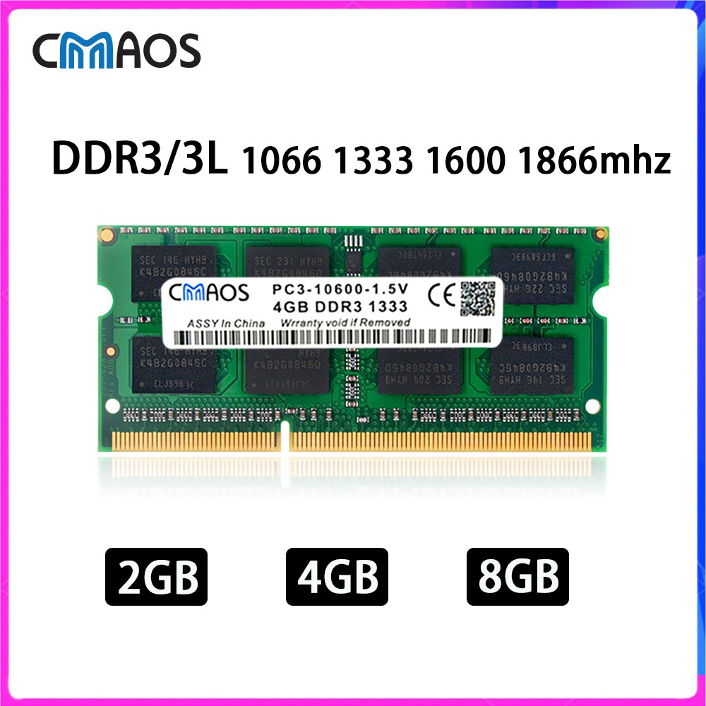 Cmaos แรมแล็ปท็อป Ram DDR3L ddr3 1066 1333 1600 8GB 4GB 2gb PC3-12800 PC3-8500 PC3 10600 สำหรับแล็ปท็อป Intel &amp; AMD