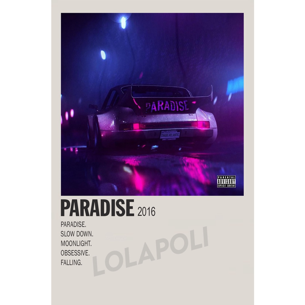 โปสเตอร์ปกอัลบั้ม Paradise EP - Chase Atlantic