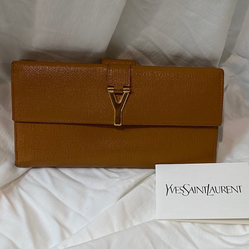 แท้100% กระเป๋าสตางค์ YSL มือสอง AUTHENTIC SECONDHAND YSL WALLET