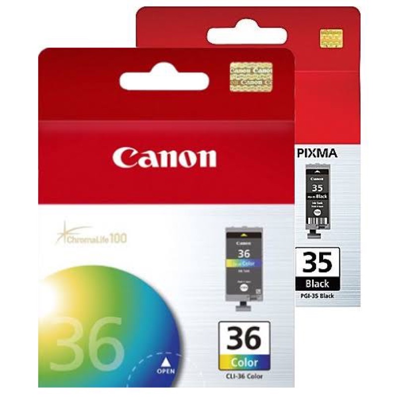 🛒✨CANON PGI-35BK / CLI-36CO INKJET CARTRIDGE COLOR แท้ 100% ประกันศูนย์ Canon thailand by Synnex