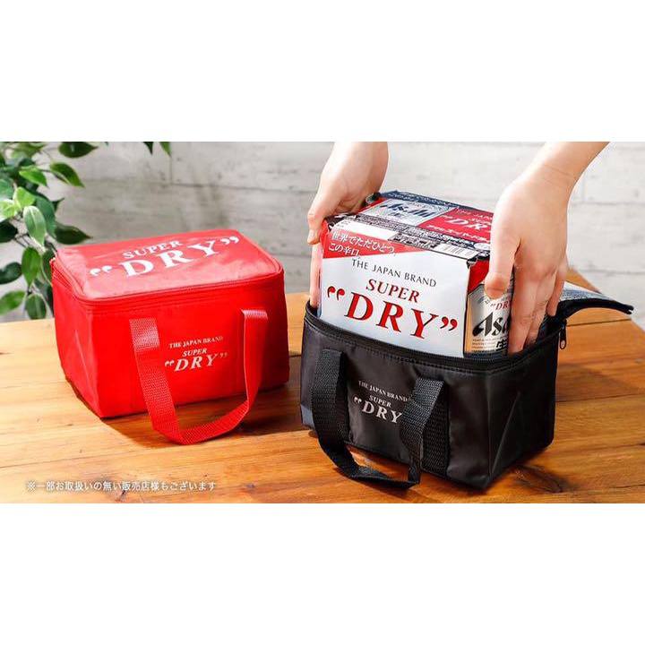 กระเป๋าเก็บเบียร์ ASAHI Super Dry Cold Bag สีดำ ใหม่พร้อมป้าย ของพรีเมี่ยม กระเป๋าเก็บอุณหภูมิ ญี่ปุ่น เบียร์ ของสะสม