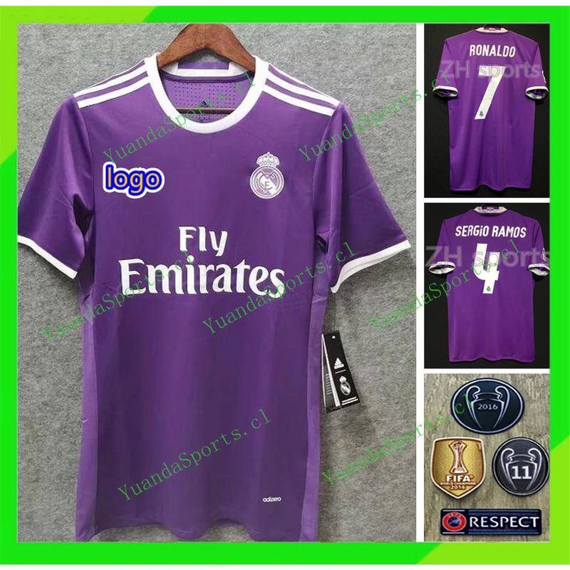 เสื้อกีฬาแขนสั้น ลายทีมชาติฟุตบอล Real Madrid 16/17 2016/2017 BELE11 RONALDO 7 SERGIO Ramos 4