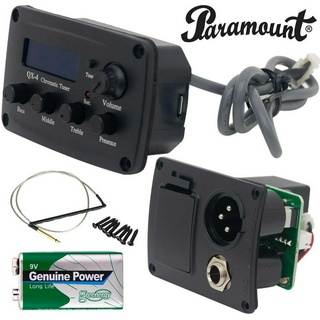 Paramount QX-4 ปิ๊กอัพกีตาร์โปร่ง แบบติดข้าง EQ 4 แบนด์ มีจูนเนอร์ในตัว รองรับหัวเสียบ XLR + พร้อมอุปกรณ์ติดตั้งครบ