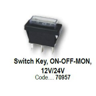 สวิตซ์ On, Off, Mon Switch Key, ΟN-OFF-MON, 12V/24V [Lalizas - 70957]